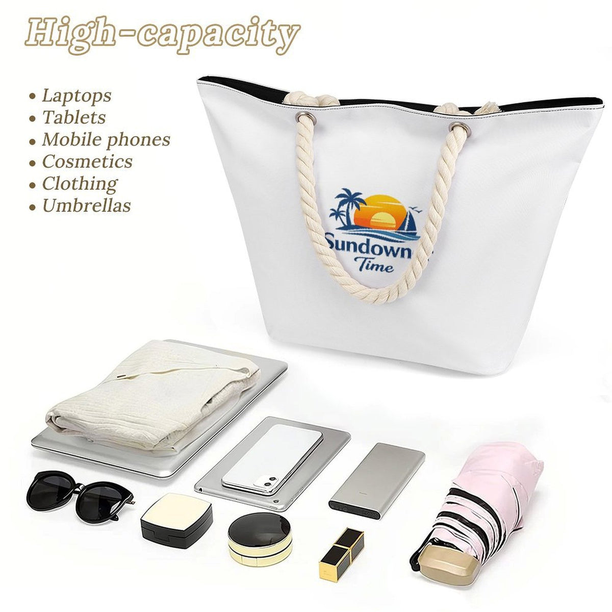 Design Hemp Rope Tote Bag