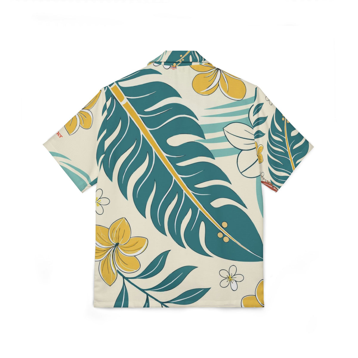 Tropical Plumeria Hawaiian Shirt — Men's Floral Camp Shirt for Beach, Vacation & Luau