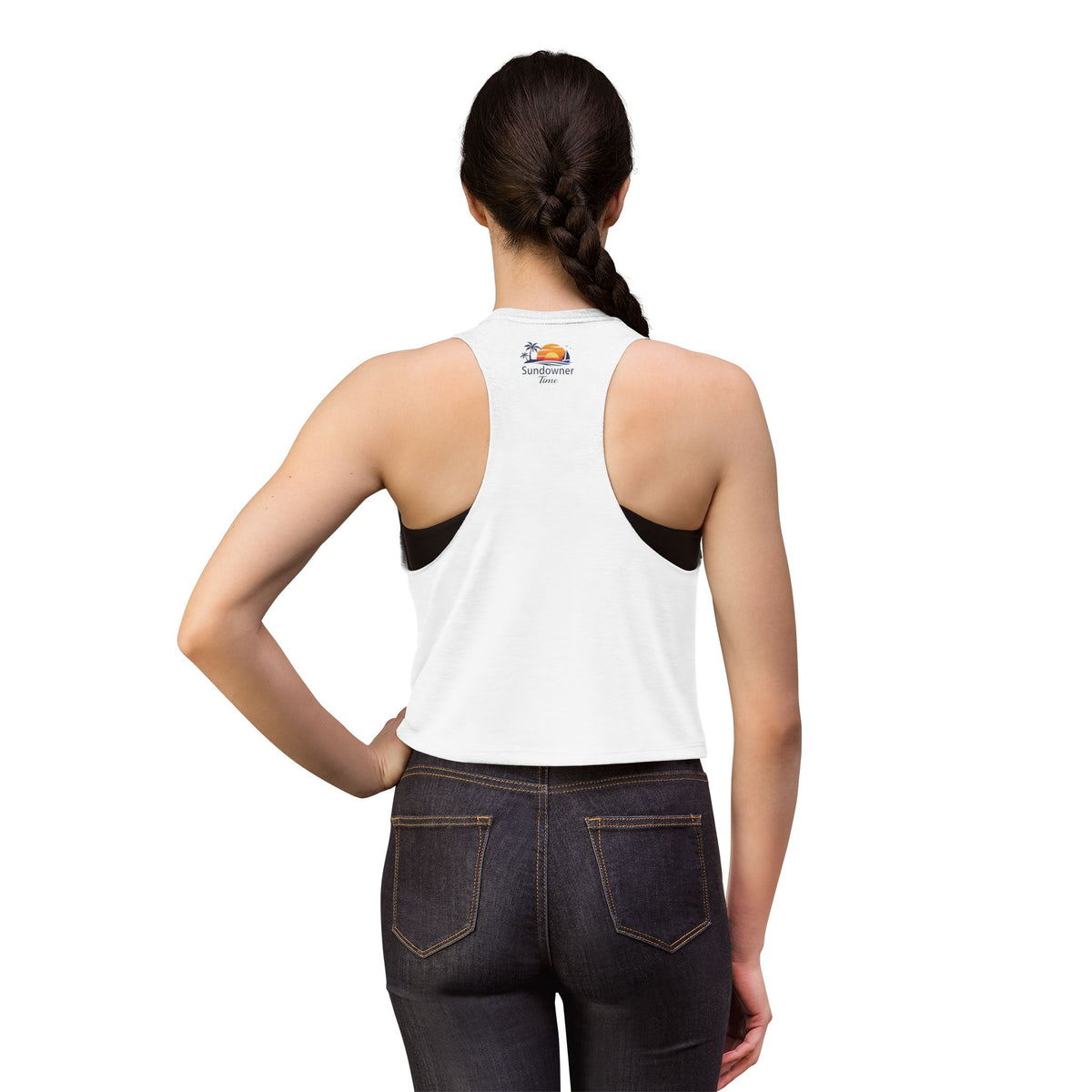 Copy of Women's Crop Top — Sunset Beach Graphic Tank (Relaxed Summer Vibe)