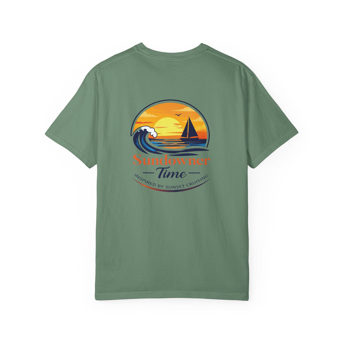 Sundowner Time T-Shirt — Sunset Sail & Palm Beach Graphic Tee
