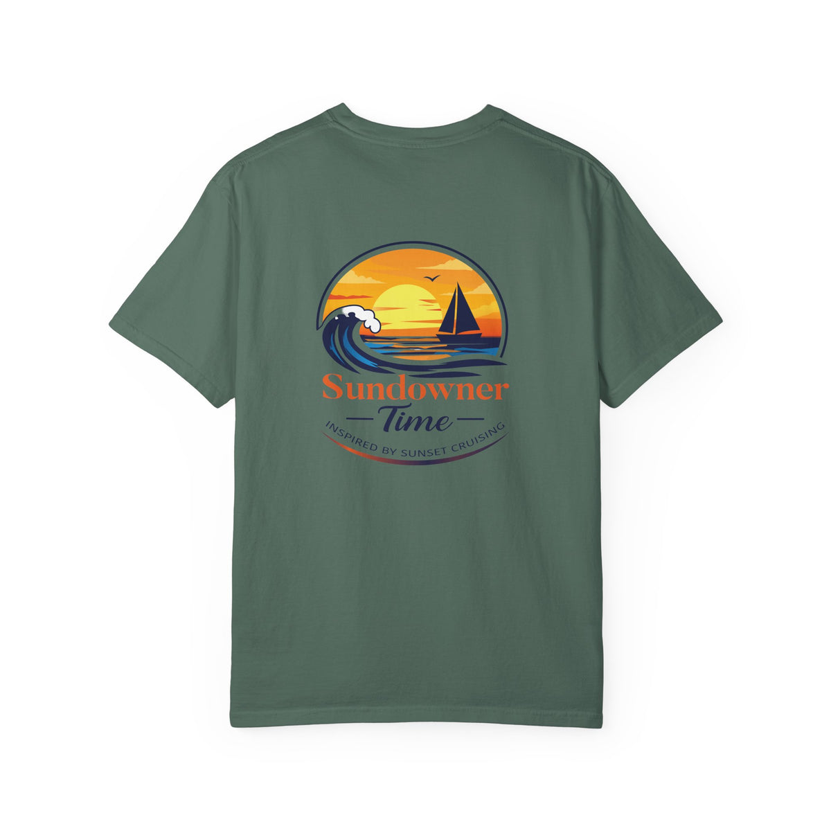 Sundowner Time T-Shirt — Sunset Sail & Palm Beach Graphic Tee