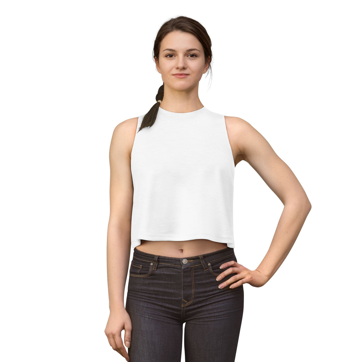 Crop Top — Sunset Surfer Beach Graphic (Women’s)