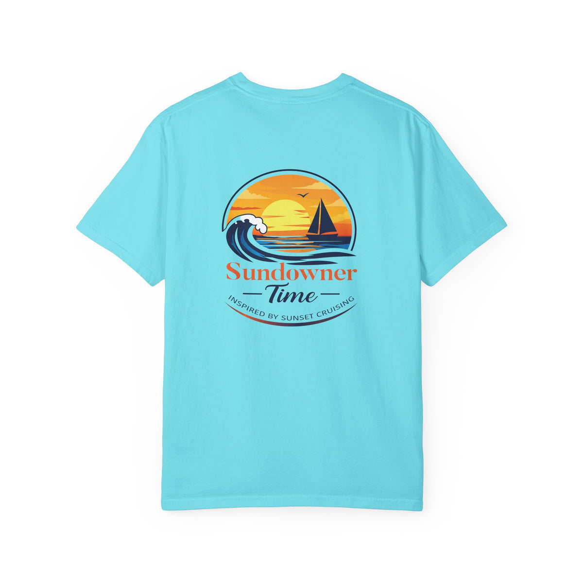 Sundowner Time T-Shirt — Sunset Sail & Palm Beach Graphic Tee