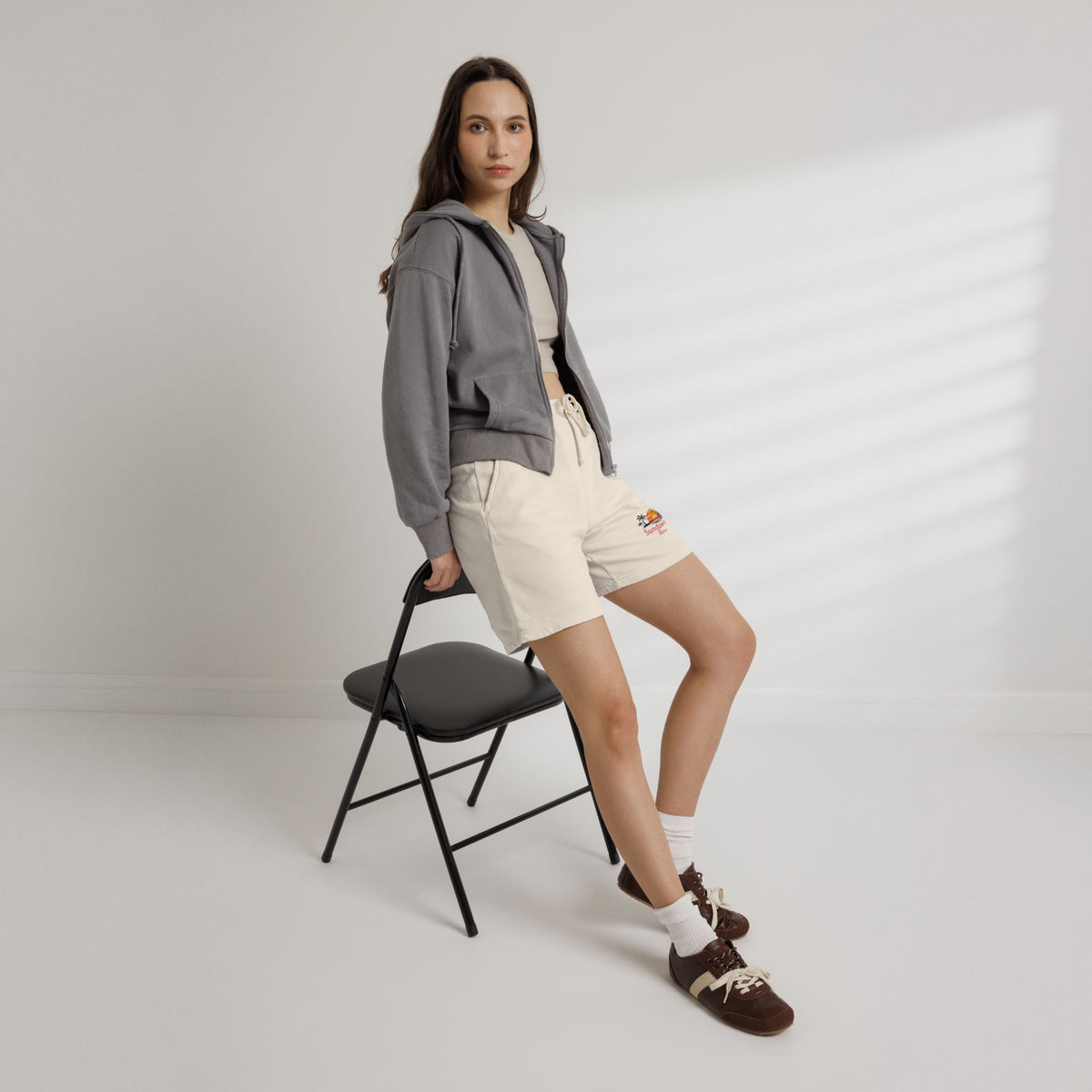 Fleece Sweat Shorts —  Sundowner Time logo - Dyed Lounge Shorts