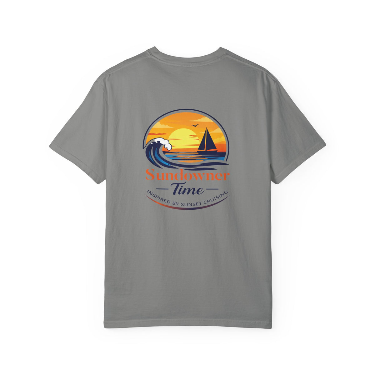 Sundowner Time T-Shirt — Sunset Sail & Palm Beach Graphic Tee