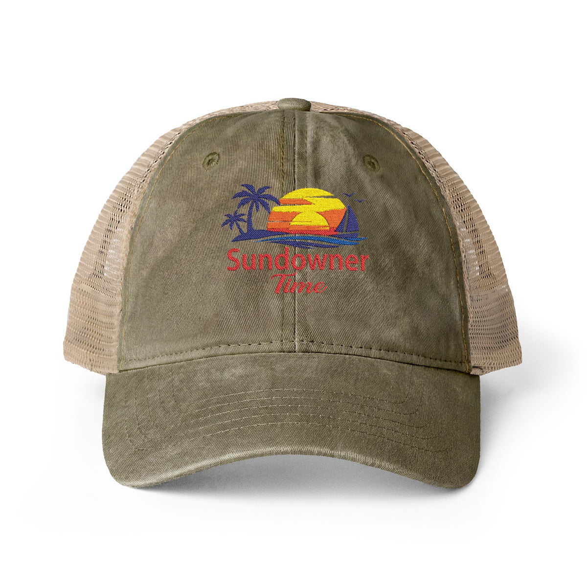 Women's Washed Mesh-Back Cap
