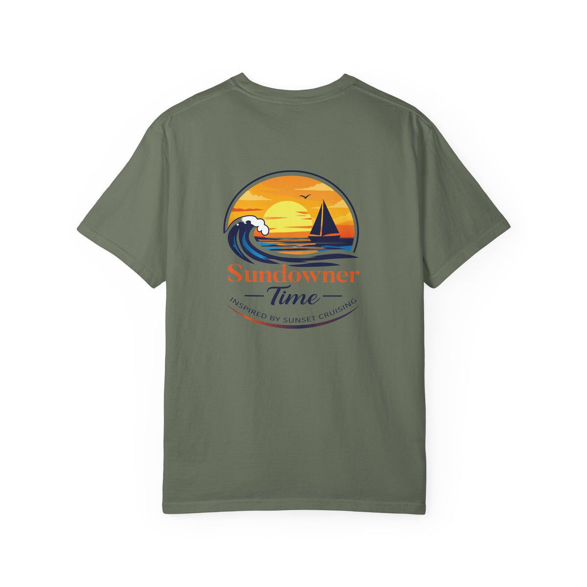 Sundowner Time T-Shirt — Sunset Sail & Palm Beach Graphic Tee