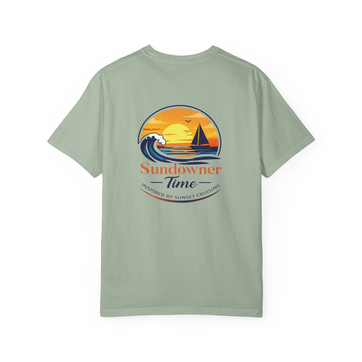 Sundowner Time T-Shirt — Sunset Sail & Palm Beach Graphic Tee
