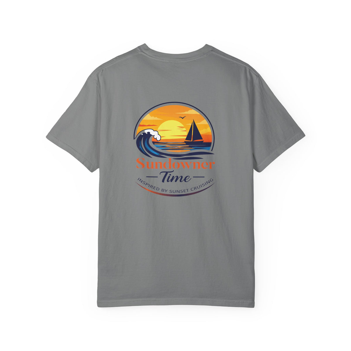 Sundowner Time T-Shirt — Sunset Sail & Palm Beach Graphic Tee