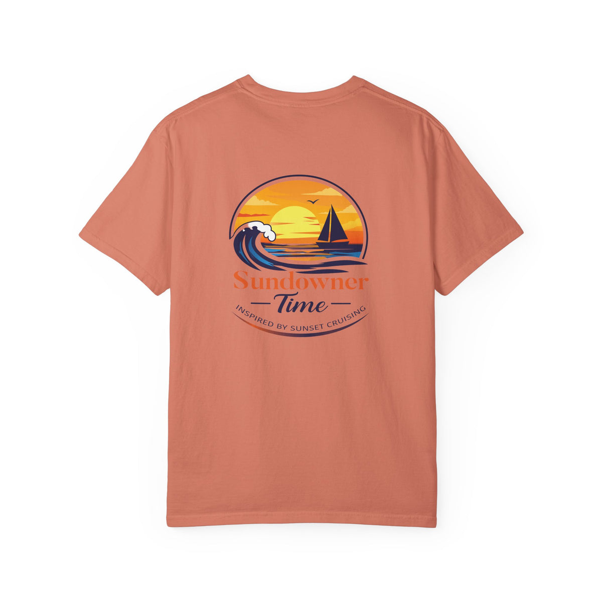 Sundowner Time T-Shirt — Sunset Sail & Palm Beach Graphic Tee