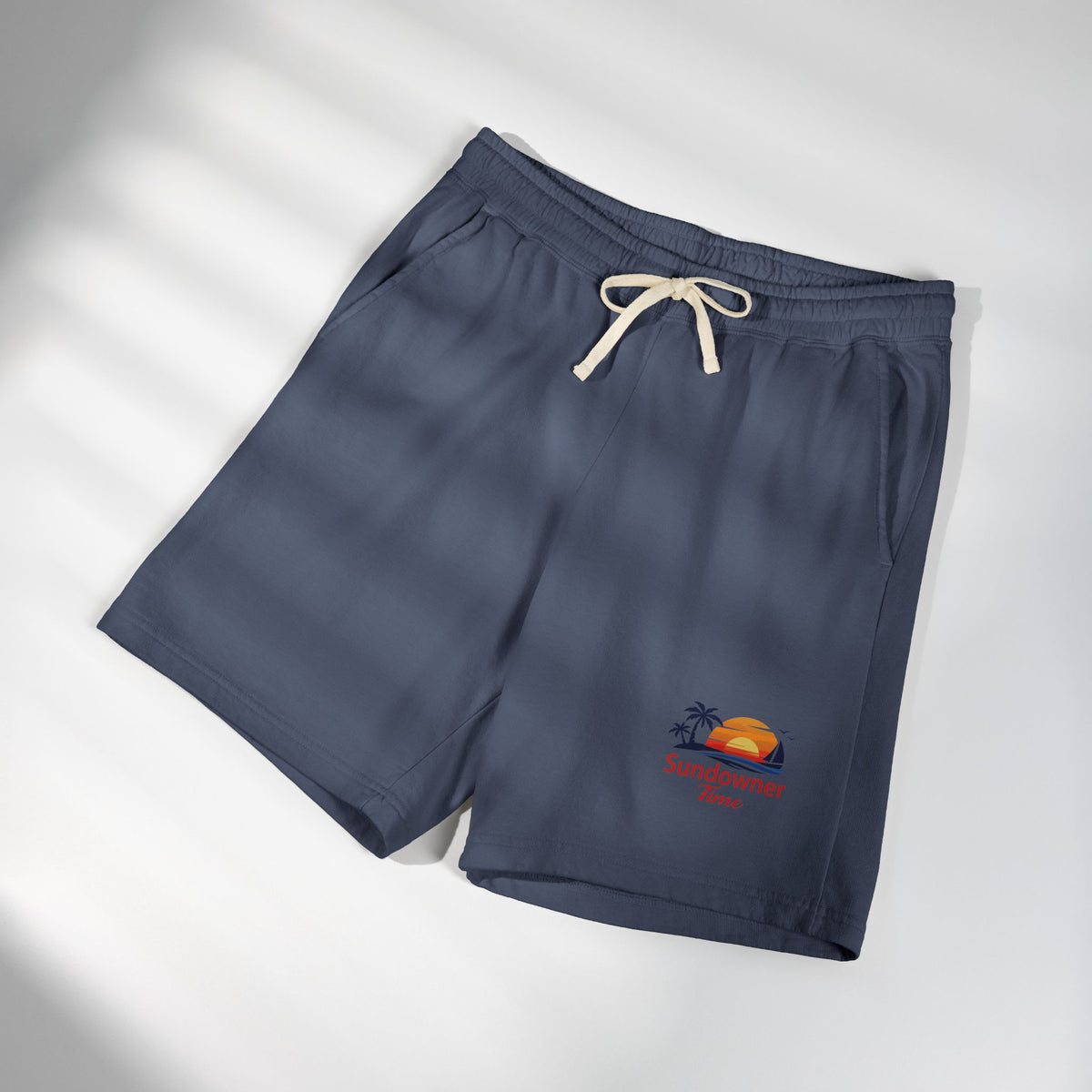 Fleece Sweat Shorts —  Sundowner Time logo - Dyed Lounge Shorts