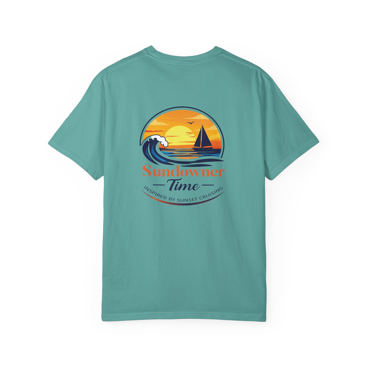 Sundowner Time T-Shirt — Sunset Sail & Palm Beach Graphic Tee