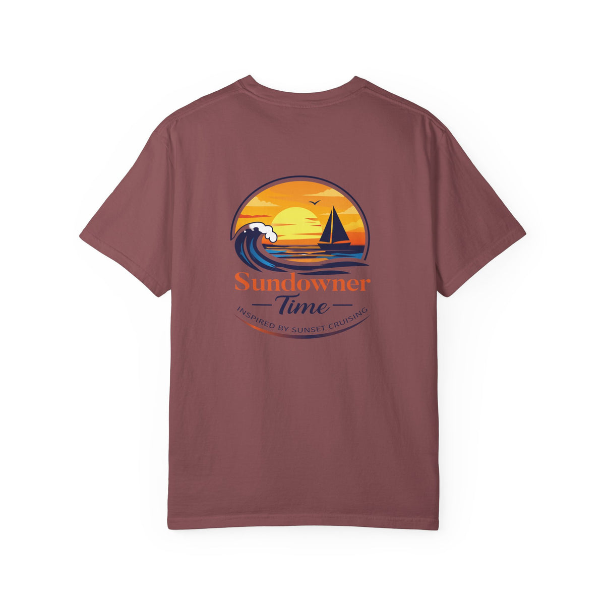 Sundowner Time T-Shirt — Sunset Sail & Palm Beach Graphic Tee