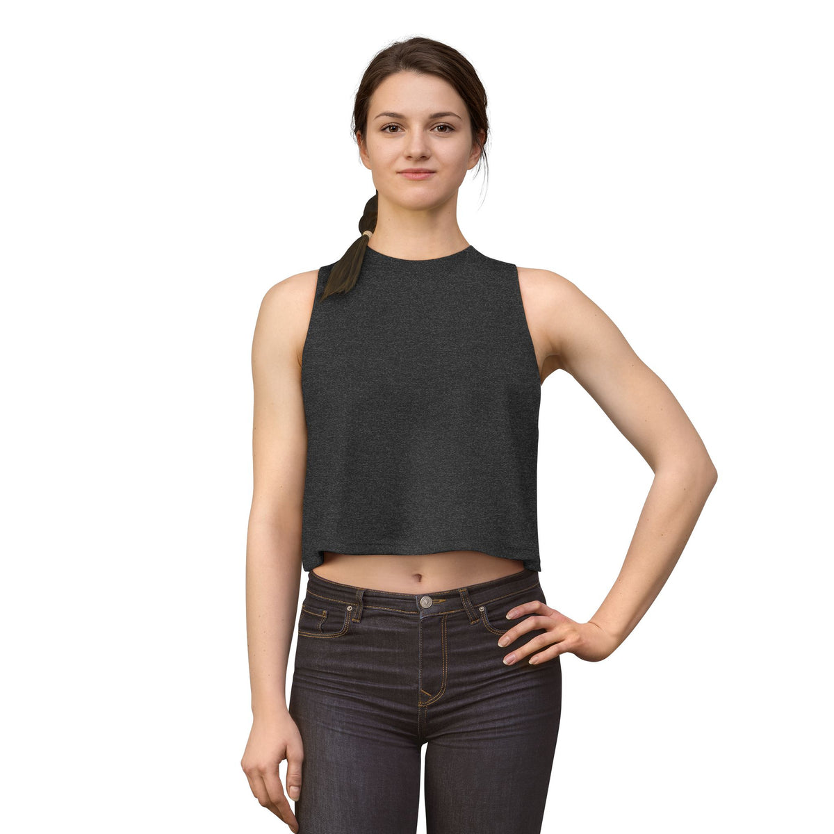 Crop Top — Sunset Surfer Beach Graphic (Women’s)