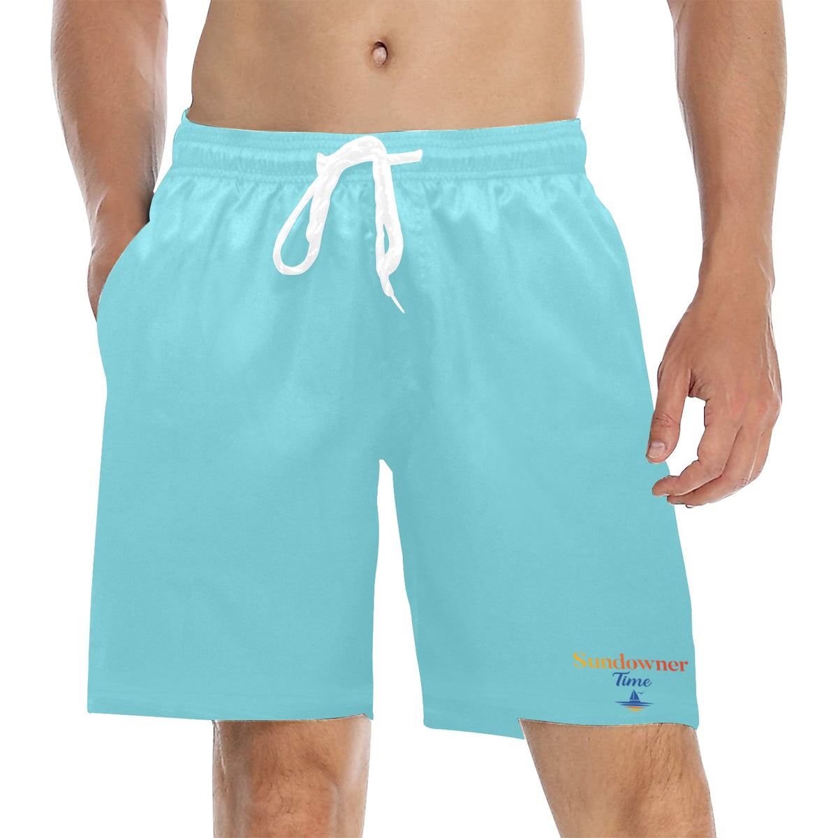Custom Men's Mid-Length Beach Shorts