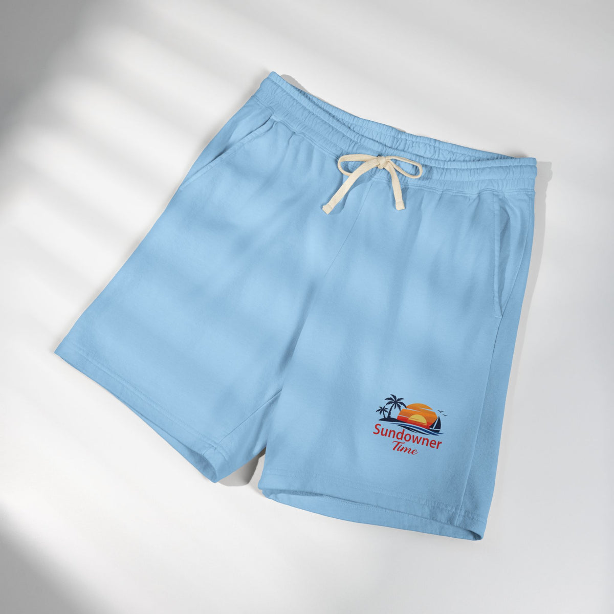 Fleece Sweat Shorts —  Sundowner Time logo - Dyed Lounge Shorts