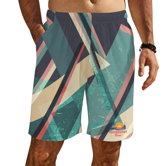 Men’s Hawaiian type green beach shorts.