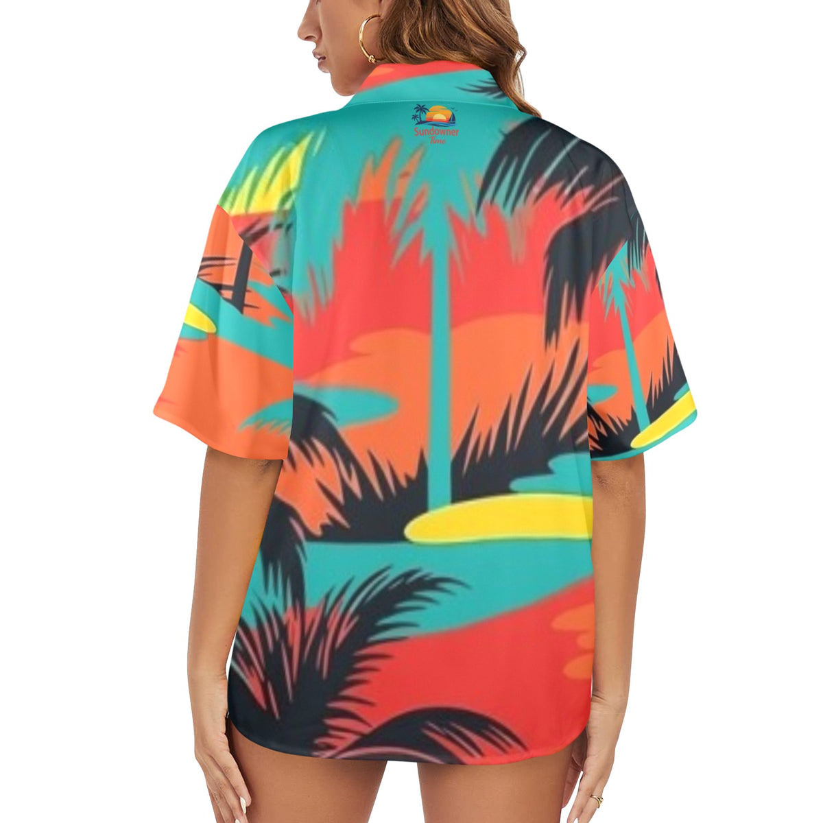 Women's Hawaiian Shirt sunset