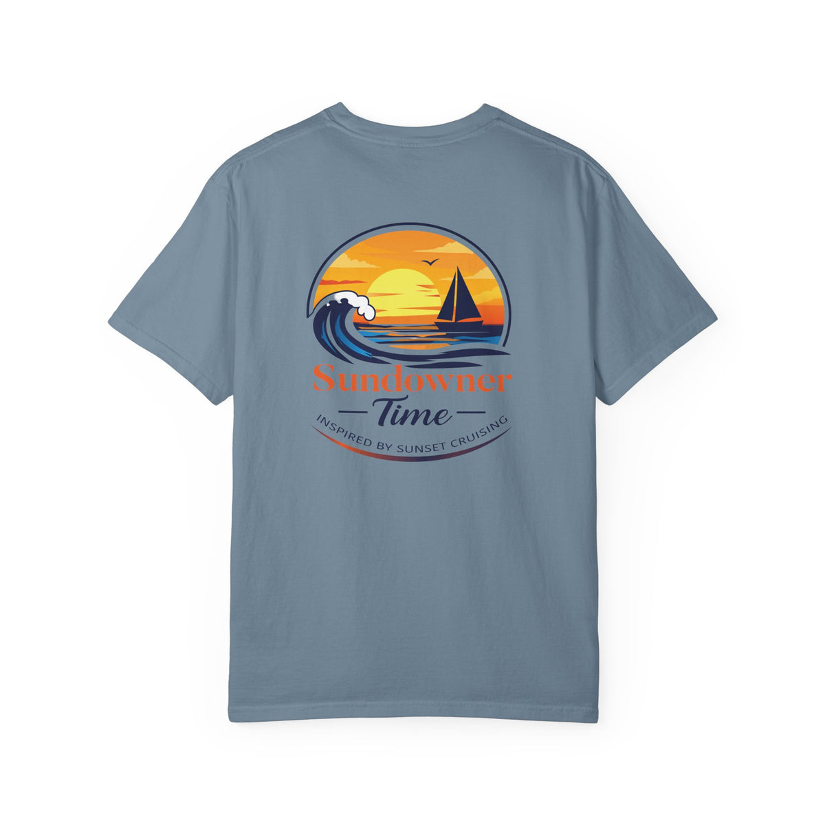 Sundowner Time T-Shirt — Sunset Sail & Palm Beach Graphic Tee