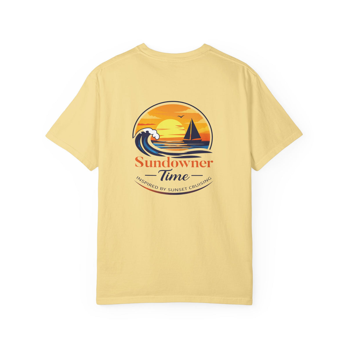 Sundowner Time T-Shirt — Sunset Sail & Palm Beach Graphic Tee
