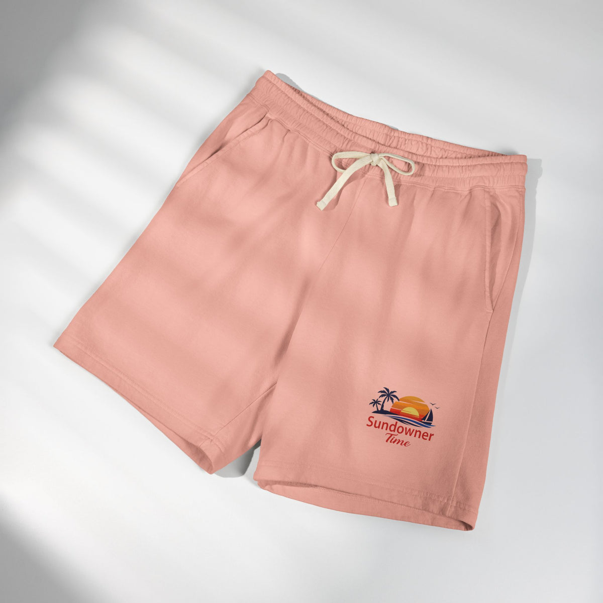 Fleece Sweat Shorts —  Sundowner Time logo - Dyed Lounge Shorts
