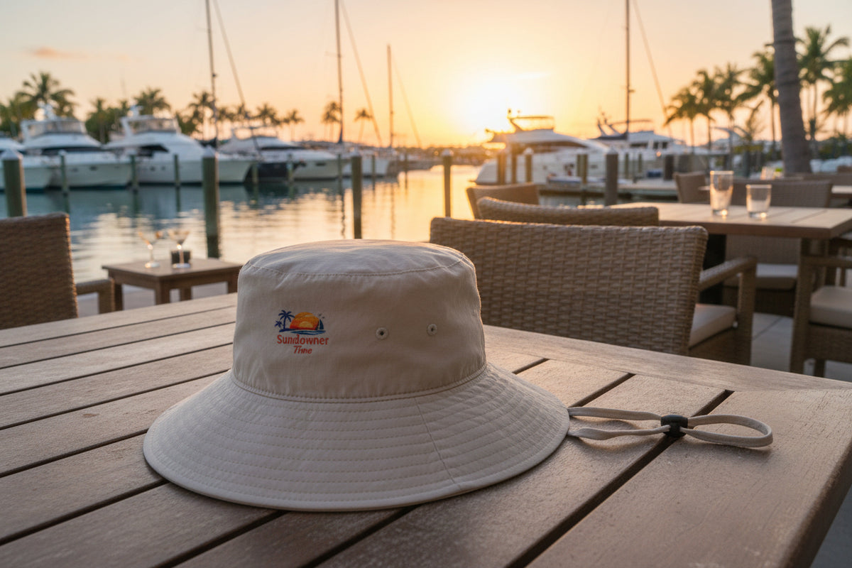 Nylon Wide Brim Bucket Hat