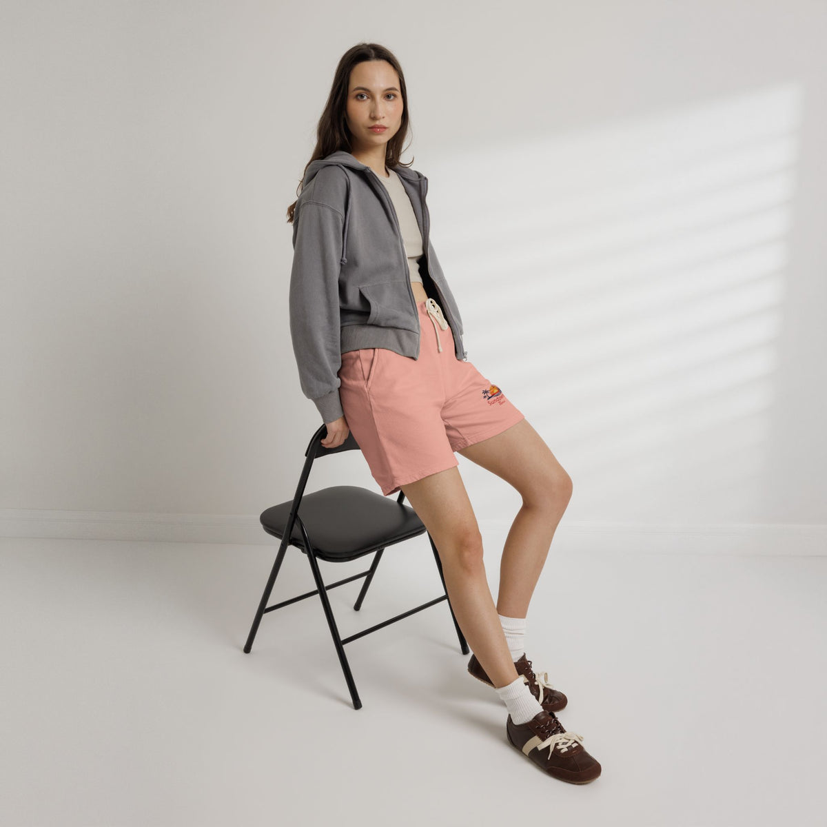 Fleece Sweat Shorts —  Sundowner Time logo - Dyed Lounge Shorts