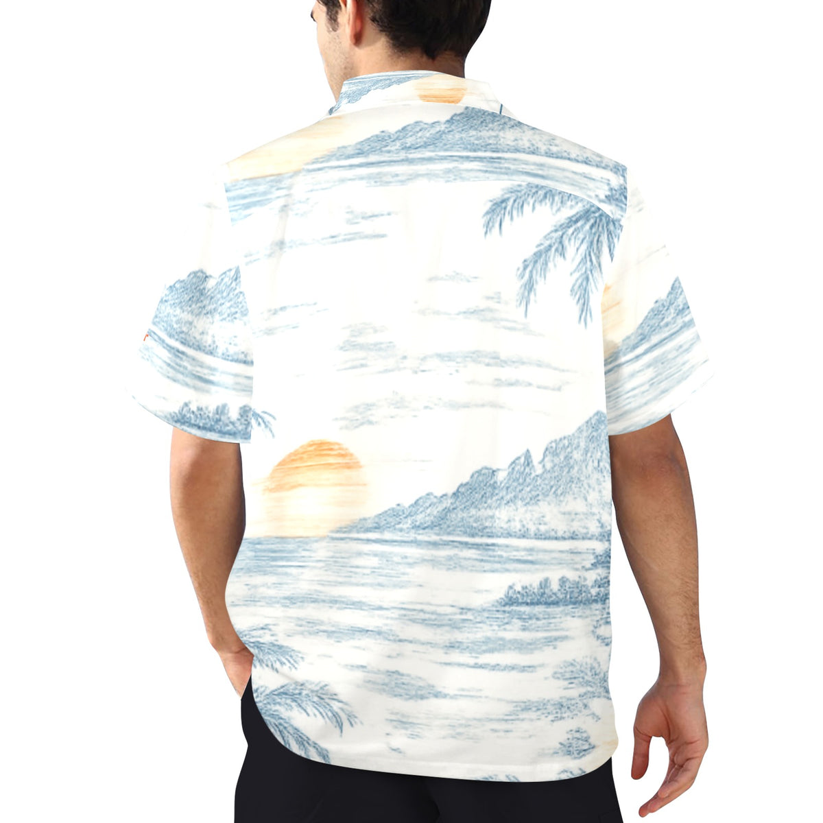 Hawaiian Light Blue Shirt  Men's Hawaiian Shirt (T58) | Ships from USA