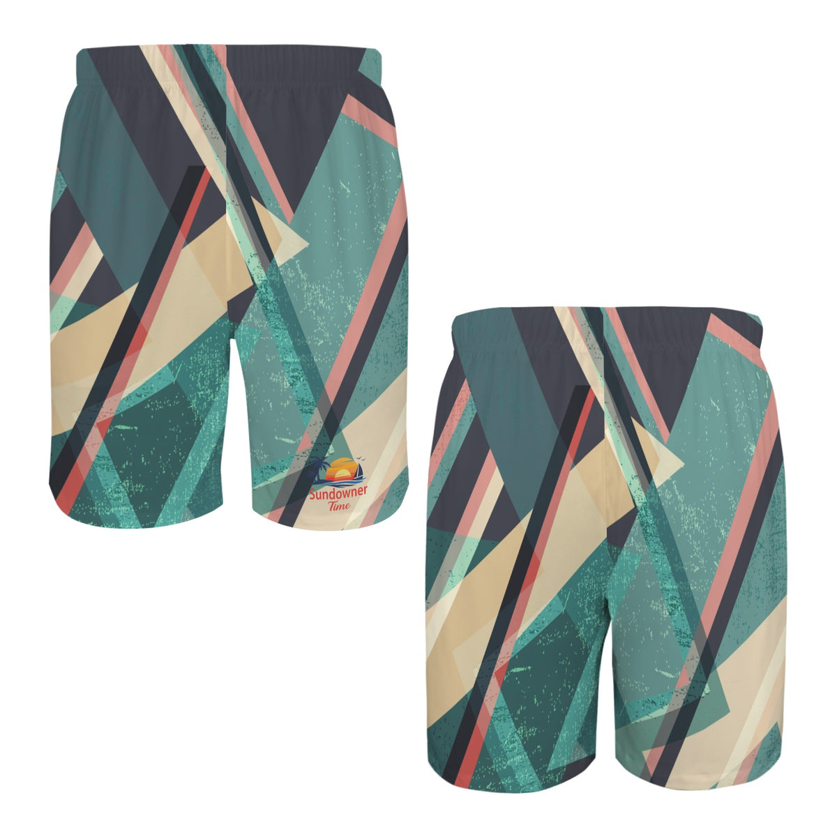 Men’s Hawaiian type green beach shorts.