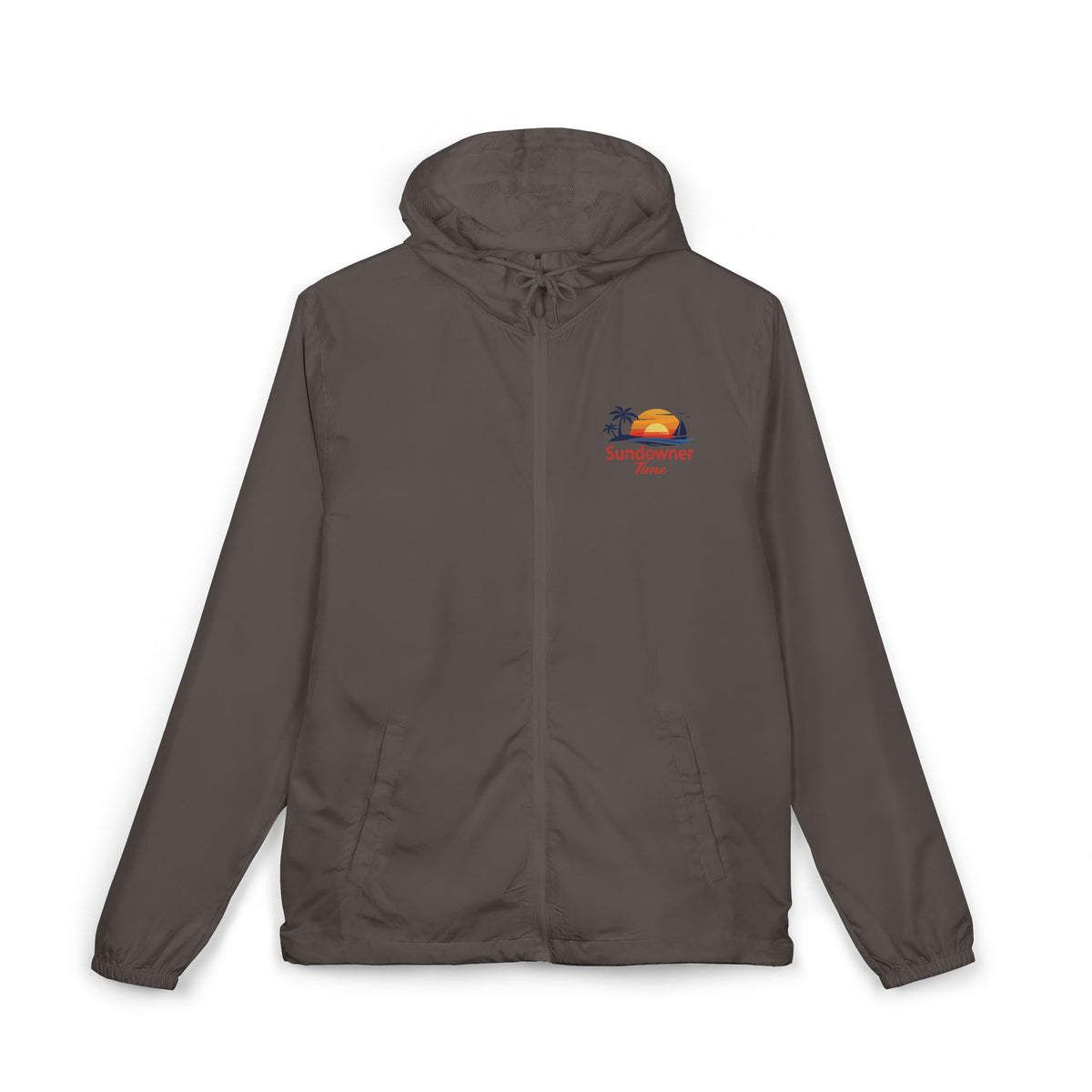 Sunshine Surf Windbreaker Jacket — Sundowner Time Chest Logo