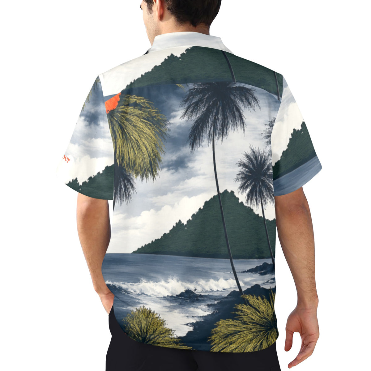 Dark green Men's Hawaiian Shirt (T58) | Ships from USA