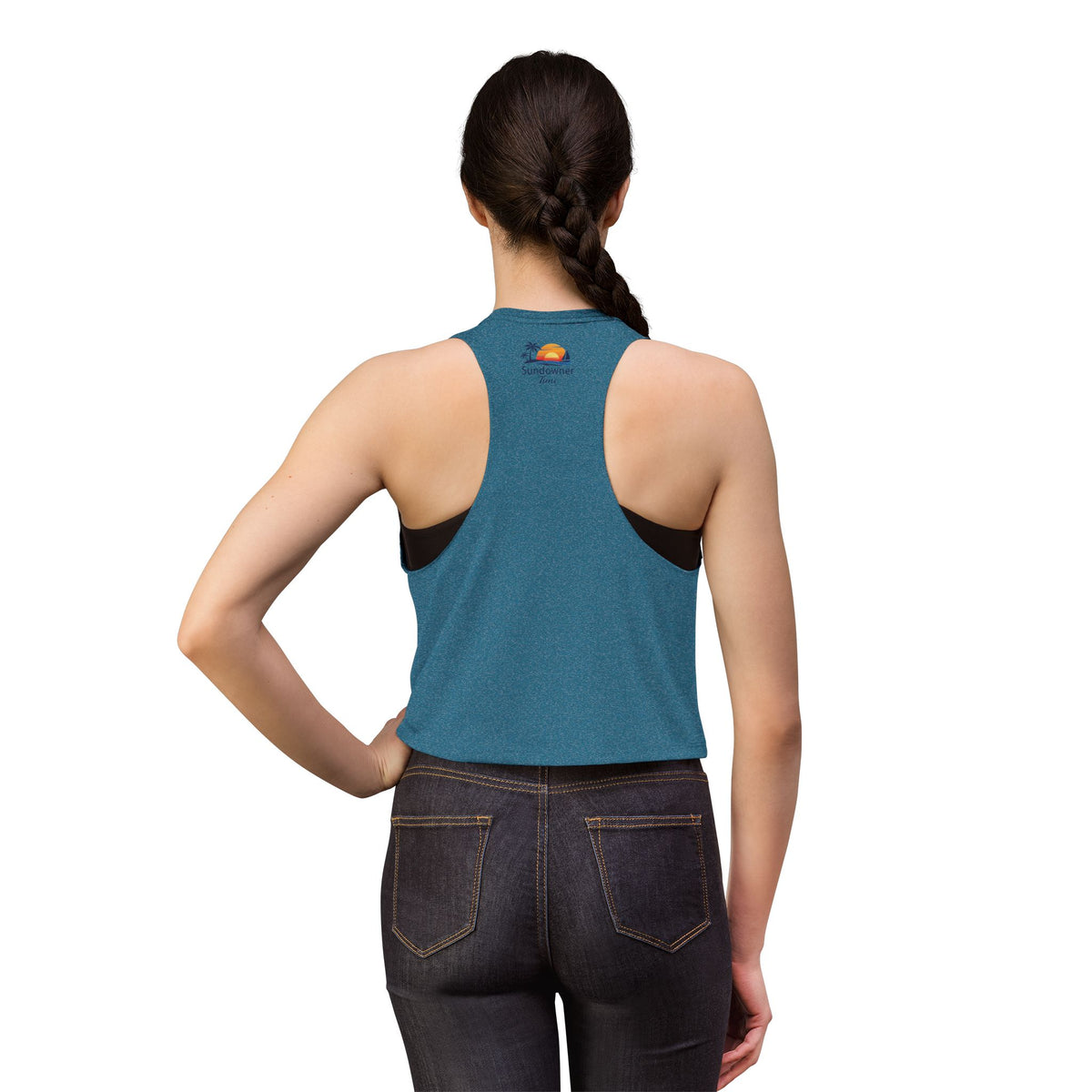 Copy of Women's Crop Top — Sunset Beach Graphic Tank (Relaxed Summer Vibe)