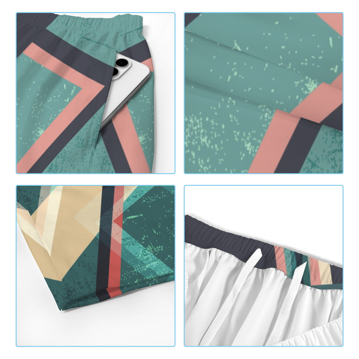 Men’s Hawaiian type green beach shorts.