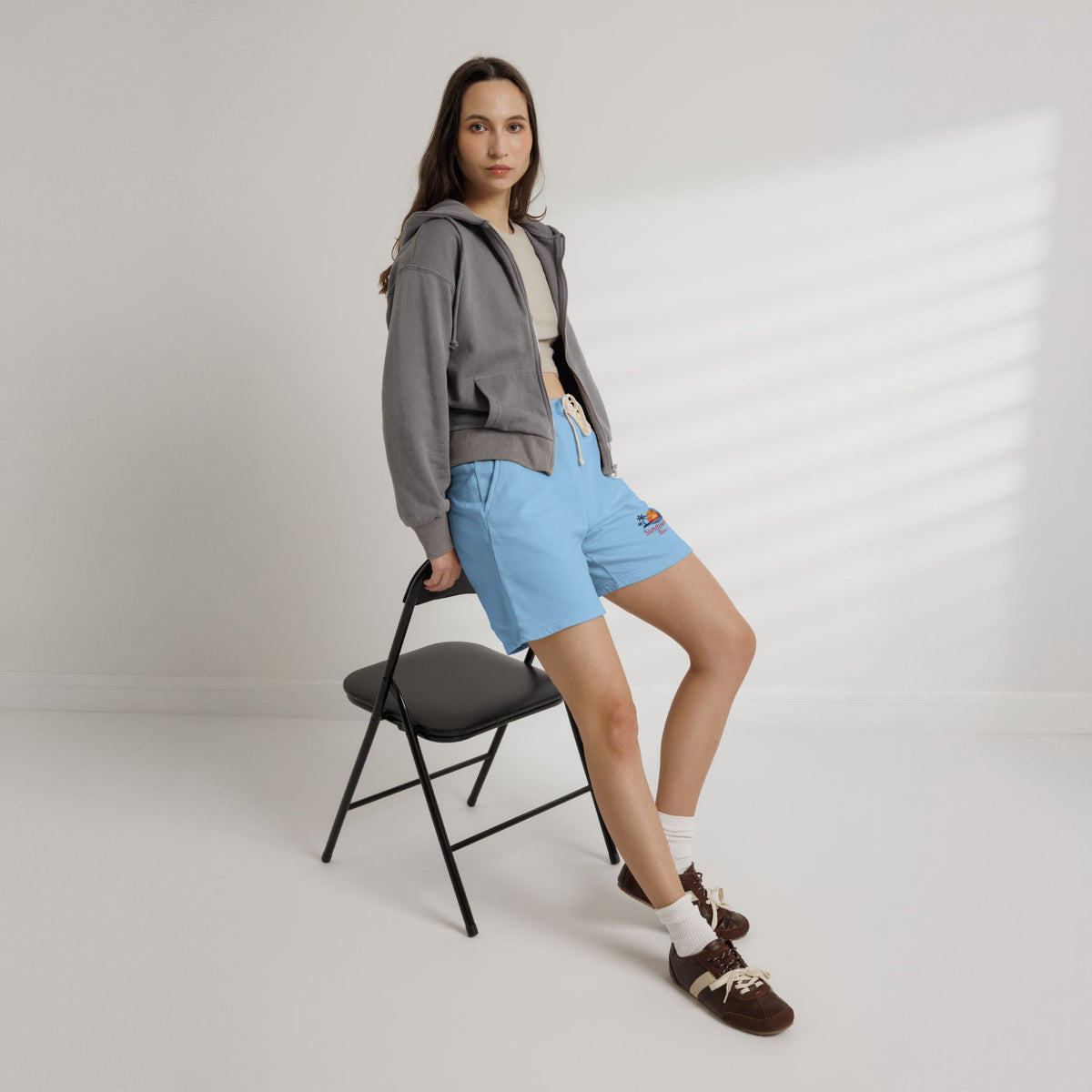 Fleece Sweat Shorts —  Sundowner Time logo - Dyed Lounge Shorts