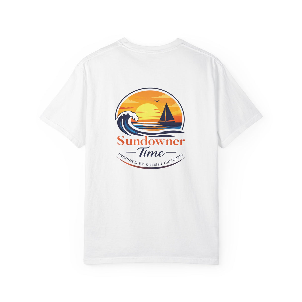 Sundowner Time T-Shirt — Sunset Sail & Palm Beach Graphic Tee