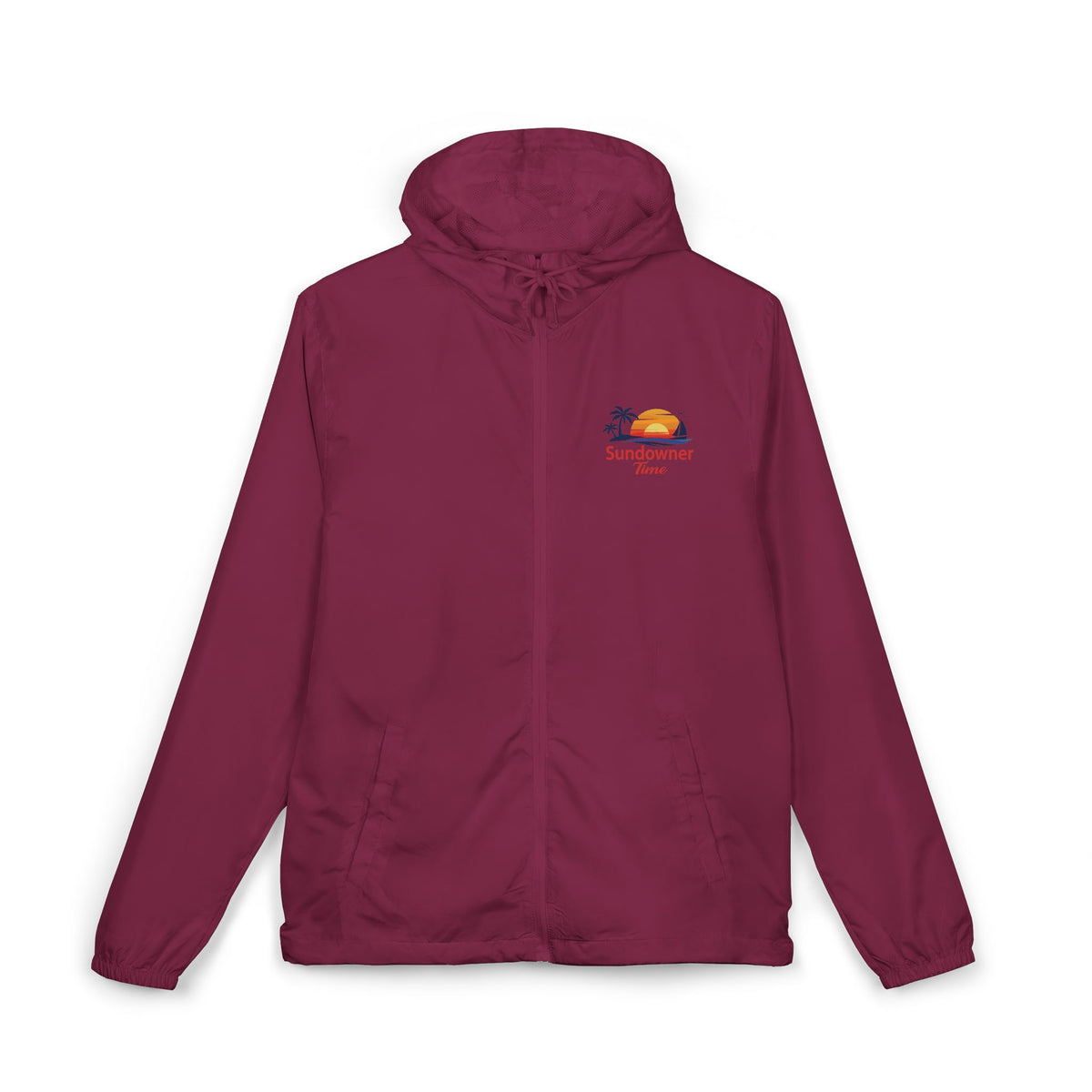 Sunshine Surf Windbreaker Jacket — Sundowner Time Chest Logo