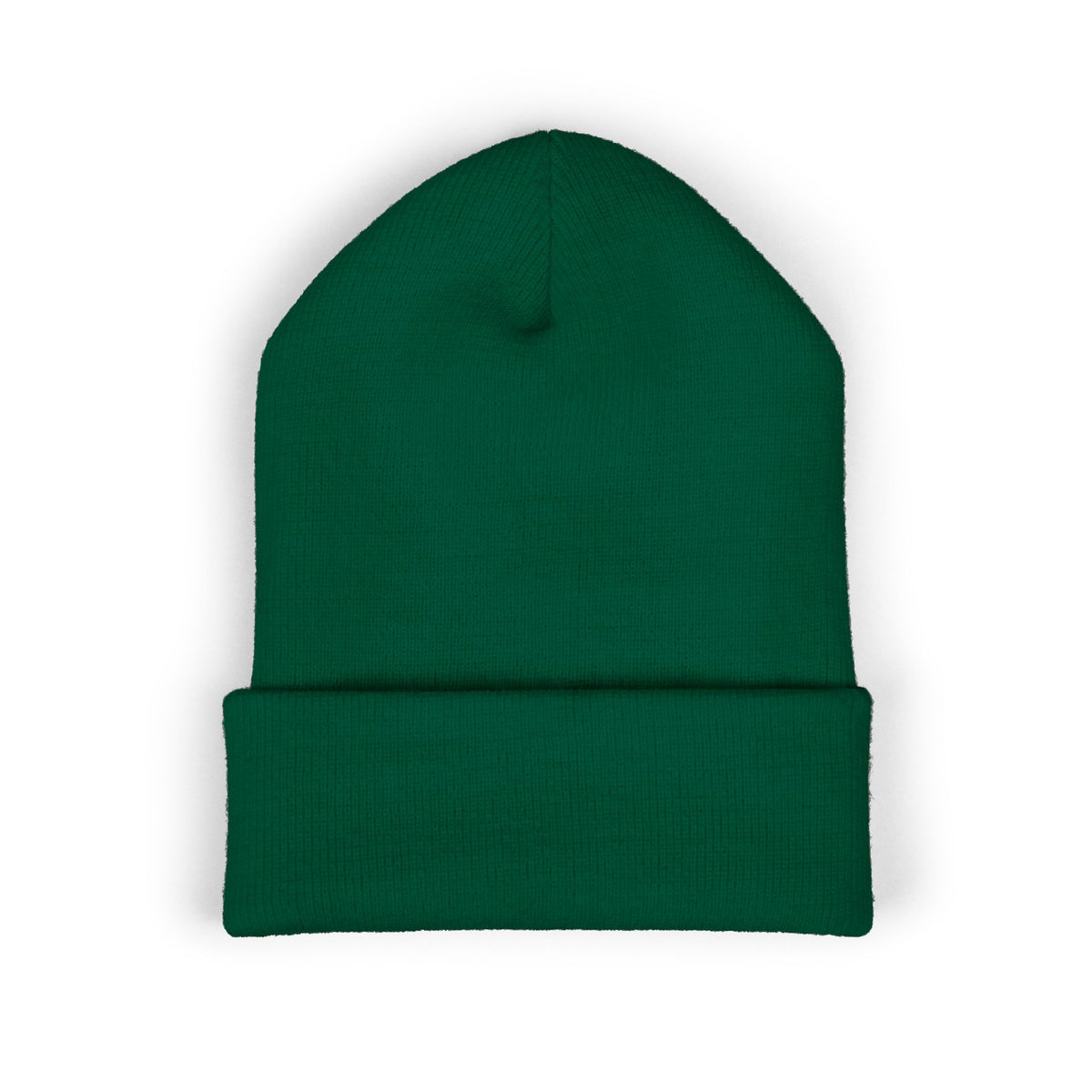 Embroidered 'Sundowner Farm' Cuffed Beanie — Olive Knit Winter Hat