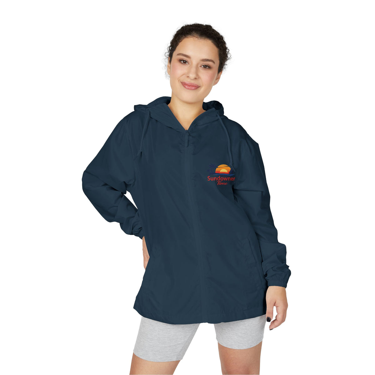 Sunshine Surf Windbreaker Jacket — Sundowner Time Chest Logo