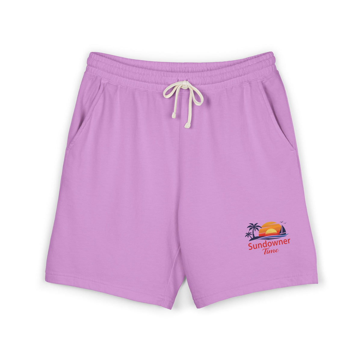 Fleece Sweat Shorts —  Sundowner Time logo - Dyed Lounge Shorts