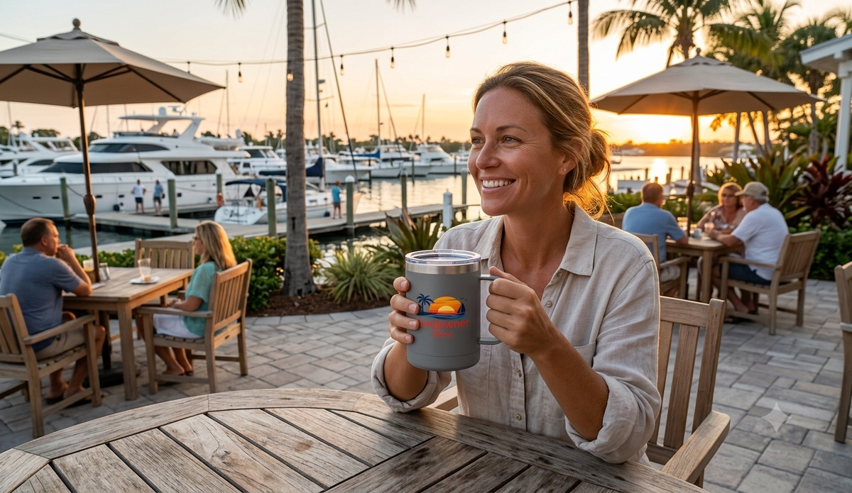 15oz Insulated Travel Mug Tumbler — Sundowner Time