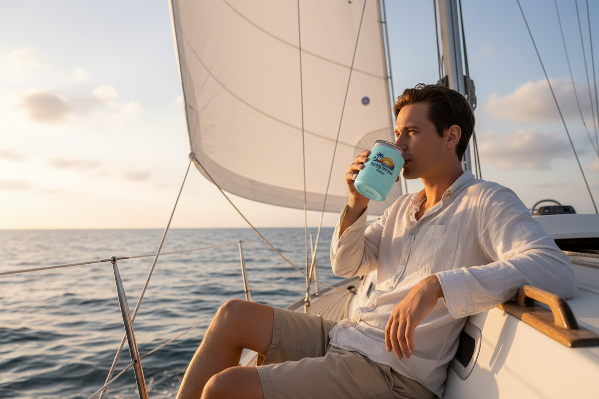 15oz Insulated Travel Mug Tumbler — Sundowner Time