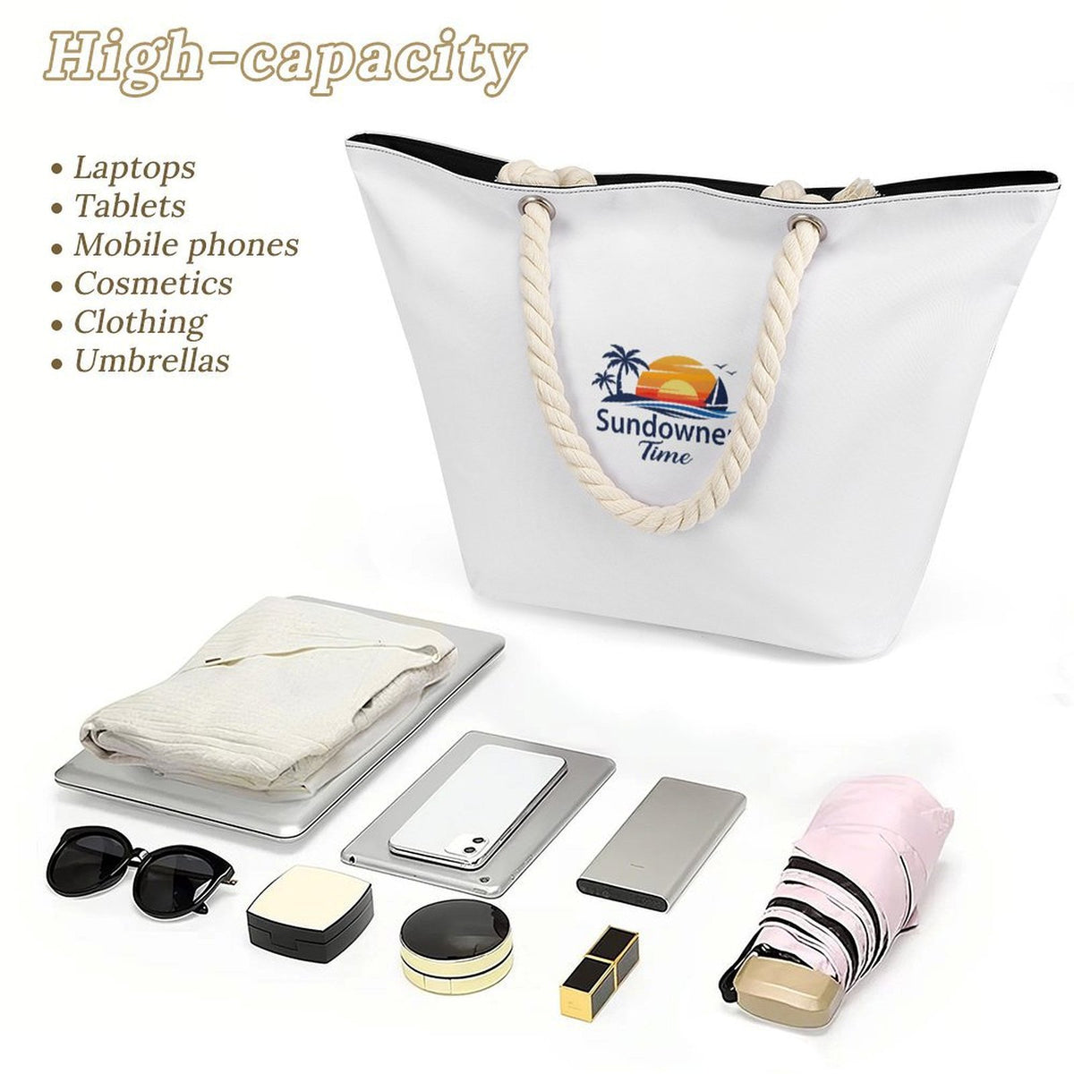 Design Hemp Rope Tote Bag