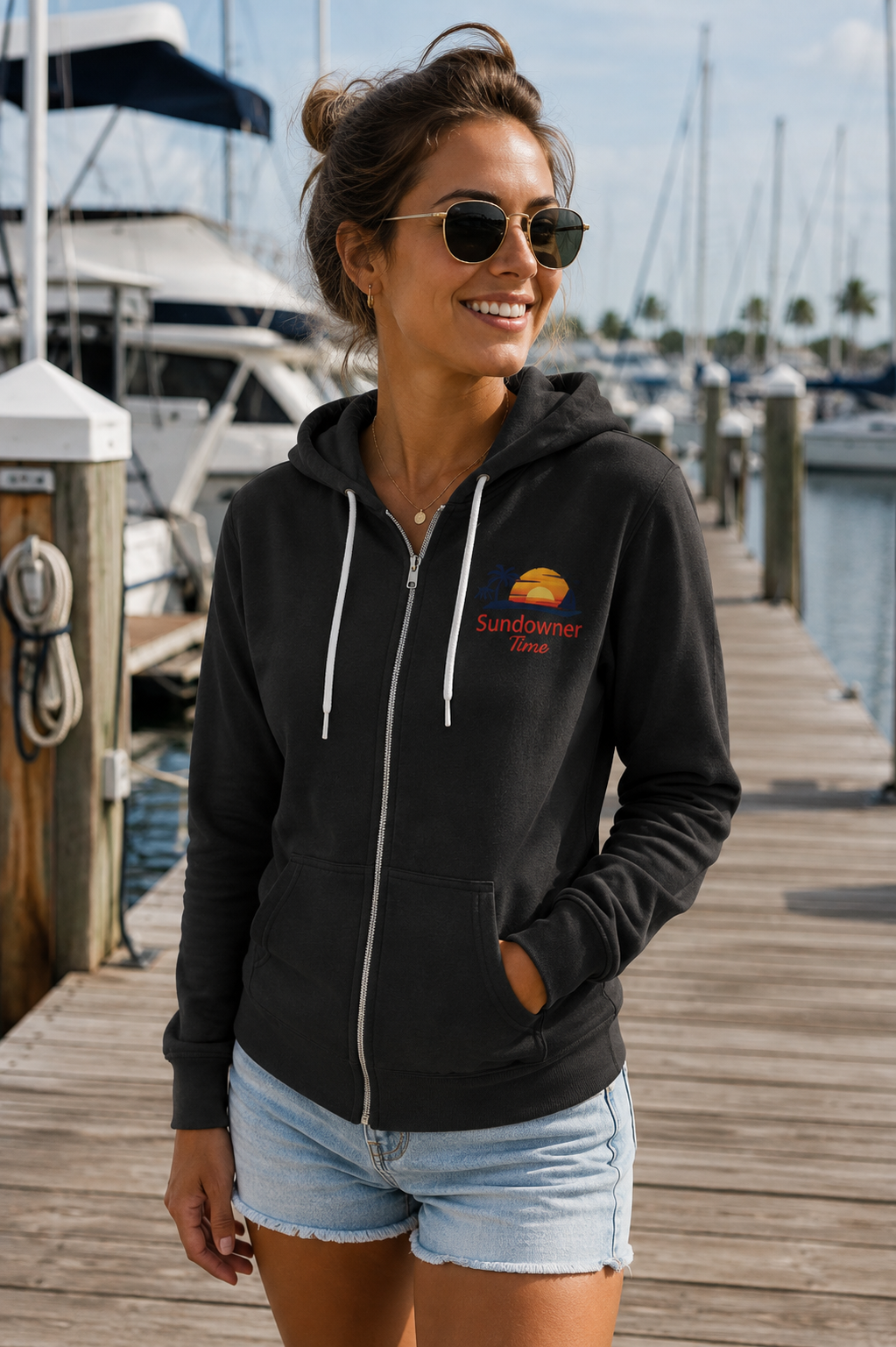 Unisex Lightweight Full Zip Hoodie